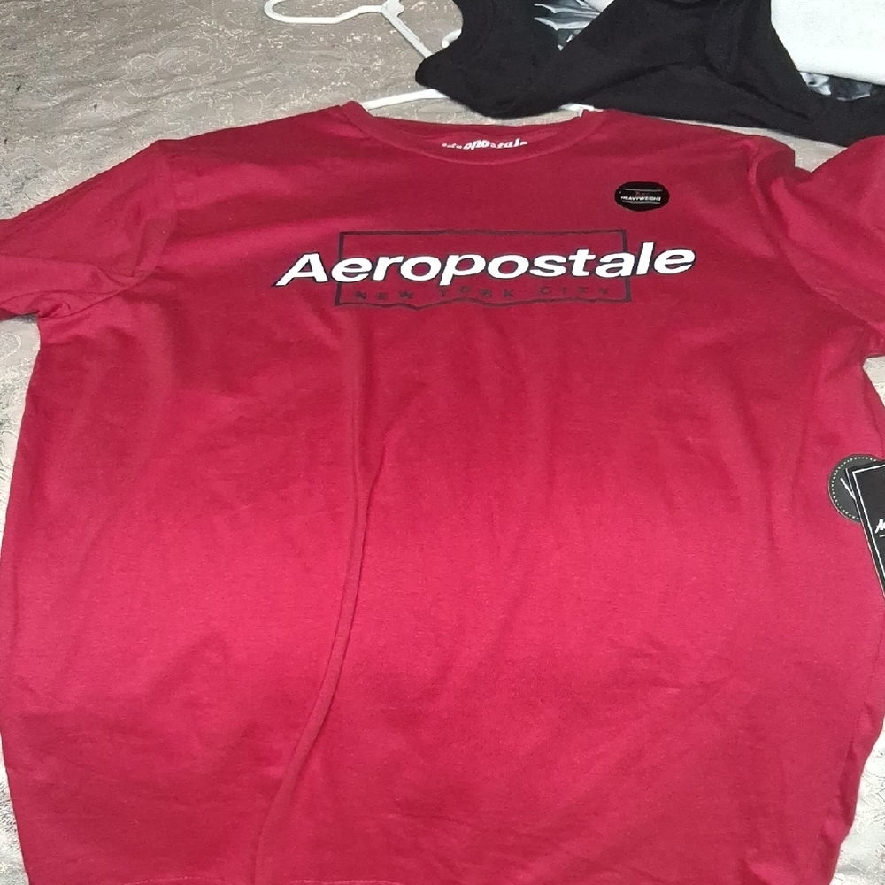 Aeropostale Burgundy Logo Tee
